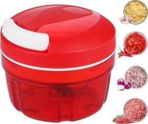 Gemüseschneider Zwiebelhacker, 300ML Manueller Lebensmittelzerkleinerer, Haushalt Kordelzug Design Zerkleinerer Fleischmixer Küche Kochen Zubehör