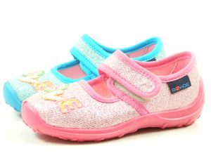 Rohde 2133 Boogy Schuhe Kinder Hausschuhe Ballerinas Mädchen, Größe:23 EU, Farbe:Rosa