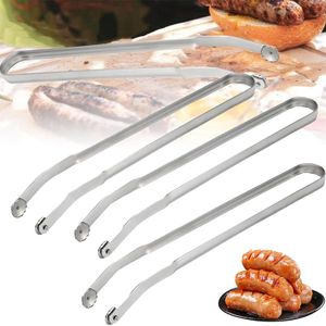 3 Stück BBQ Sausage Turning Tongs, Grillzange Drehbar, zum Wenden von, Steak, Fleisch und Gemüse, Kochzange zum Grillen, Grillzangen