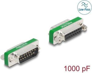 DELOCK HF/EMI Entstörfilter D-Sub 15 Pin St > Bu kapazitiv