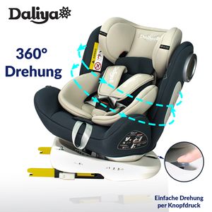 Daliya Sedion Kinderautositz 0-36KG 360° Grau, mitwachsender Autositz, Kindersitz GR. 0+1+2+3, Isofix Fix, Top Tether, 5 Punkt Sicherheitsgurt, incl. Sonnenverdeck, 2x Isofix Einbauhilfe…… Daliya Sedion Kinderautositz 0-36KG 360° Grau, mitwachsender Autositz, Kindersitz GR. 0+1+2+3, Isofix Fix, Top Tether, 5 Punkt Sicherheitsgurt, incl. Sonnenverdeck, 2x Isofix Einbauhilfe……