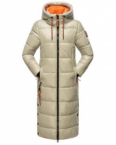 Navahoo Damen Winterjacke Langer Parka Warm Stepp Mantel Kapuze Schmuseengel Pebble Gr. 40 - L