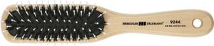 HERCULES SÄGEMANN - 9244 Paddle Brush | Pflegende Naturhaarbürste | Wildschweinborsten Bürste mit Polyamidstiften | Pflegebürste für lange Haare | Helles Holz
