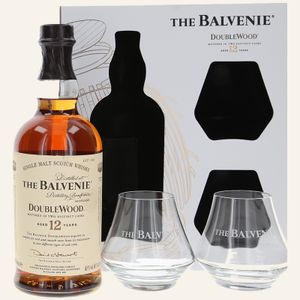 Balvenie Double Wood - 12 Jahre - Set mit 2 Gläsern - Single Malt Scotch Whisky
