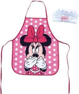 Minnie Maus 2tlg. Set Kochschürze + Kochmütze Backset Kinderschürze Kinderkochmütze Mickey Maus Minnie Mouse