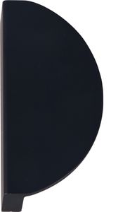 Natural Goods Berlin Möbelgriffe rund HALBKREIS, 64mm Lochabstand, Schrankknöpfe passend für 15-22mm Türstärken, Griffe für Küchenschränke, Kommoden, Sideboard etc., Schwarz, 1 Stück