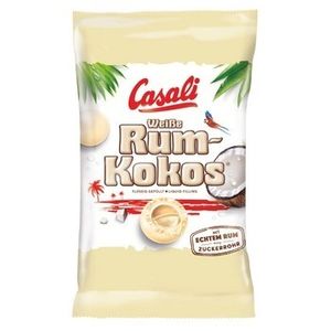 Casali Rum-Kokosnuss-Cracker in weißer Schokolade 100g