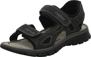 Rieker pánské sandály anthracite-black, Barva:šedá, EU velikost:42
