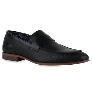 VAN HILL Herren Klassische Slippers Elegant Business Schuhe 841301, Farbe: Schwarz, Größe: 43