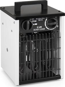 TROTEC Elektroheizer TDS 10 mit 2 kW, Mehrstufen-Temperaturregelung mit bis zu drei Heizstufen, Integriertes Thermostat für konstanten Warmluftstrom, Kondensfreie Wärme - kein Sauerstoffverbrauch - deshalb optimal zur Innenraumbeheizung geeignet