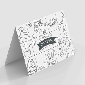 Kartenkuss |Osterkarten" Mal mich aus" zum Set zu 10 Stück inkl. Umschläge. Liebevolle einzigartige Gestaltung