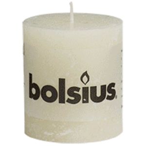 Bolsius Stumpenkerze Kerzen 80 x 68 mm Elfenbein 6-tlg