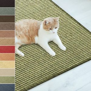 Sisal-Kratzteppich Für Katzen widerstandsfähig viele Farben & Größen 50 x 50 cm Heu