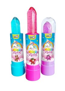 Lízátka Unicorn Lipstick 12-pack - Barevná veganská cukrová lízátka pro dětské narozeninové oslavy, tematické večírky nebo jako dárek - 12 kusů dekorací a dárků na párty