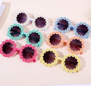 6 Paare Runde Blumen-Sonnenbrille für Babys, Mädchen, Blumenform, niedliche Brille, UV-400-Schutz, Outdoor, Strand, Mädchen, Jungen, Geschenke