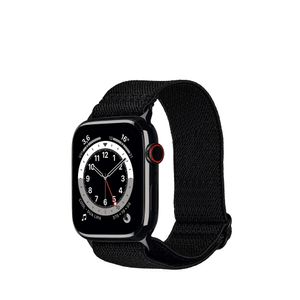 ARTWIZZ WatchBand Flex für Apple Watch Ultra / 2 (49mm), 9-7 (45mm), 6-4 & SE (44mm), 3-1 (42mm) - Textil Uhrenarmband - Schwarz