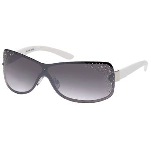 Sonnenbrille Damen Design Retro Sonnen Trendy Brille Strasssteine A0553 Weiß mit Strass