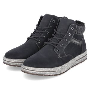 Rieker Herren High Top Sneaker Schnürboots Warmfutter Stiefelette 30741, Größe:42 EU, Farbe:Schwarz