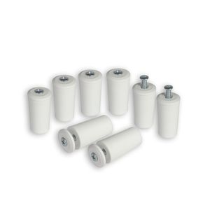 8 x Anschlagstopper für Rollladen Anschlagstopfen 40 mm, 3 Farben, Farbe:Weiß