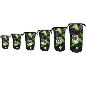 DonDon wasserdichter Outdoor Dry Bag Trockentasche mit Riemen - camouflage 2 Liter