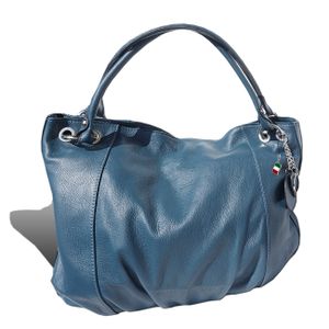 Florence Damen Beuteltasche Tasche türkis echtes Leder 42x14x28 cm D2OTF128T