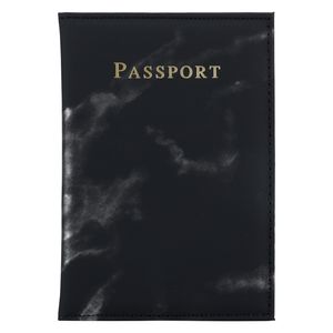 Cadorabo Reisepass Hülle und Karten Hülle aus Kunstleder in Schwarz 2-teiliges Taschen Set