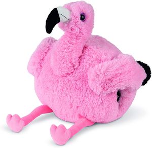 NOXXIEZ - Kuscheltier - Flamingo (mit Muff-Funktion) Plüschtier Stofftier Schmusetier