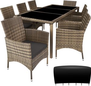 Rattan Sitzgruppe Almansa für 8 Personen