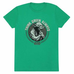 Star Wars - "Think Green Always" T-Shirt für Herren/Damen Uni HE1754 (L) (Irisches Grün)