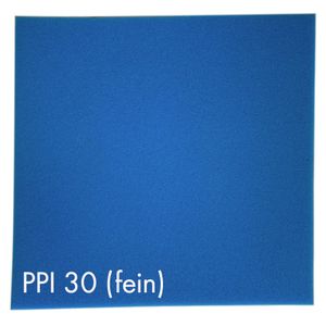 Pondlife Filterschaum blau 50x50x2 cm zur optimalen Verwendung als Filtermedium in Teichfiltern : PPI30 (fein)