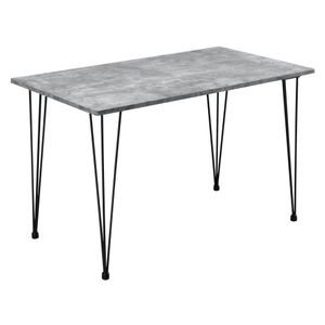 Jídelní stůl "Hairpin" [120x70cm] Kuchyňský stůl Jídelní stůl Beton [en.casa]