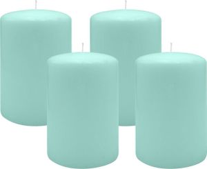4er Set Adventskranzkerzen Türkis Ø 100 x 150 mm