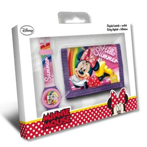 brieftasche und Uhr Minnie Mouse junior 2-teilig
