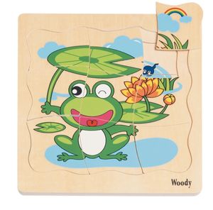 WOODY Developmental Holzpuzzle Frosch