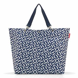 reisenthel shopper XL, nákupná taška, tote bag, plážová taška, tote, polyesterová tkanina, Signature Navy, 35 L, ZU4073