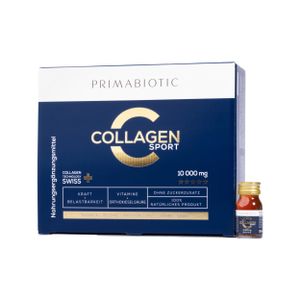 Primabiotic Collagen Sport - Collagen Shots for Drinking - 10,000 mg with Orthosilicic Acid - For Active People-Pineapple Flavour-45 kcal per Serving