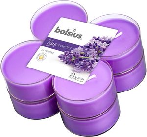 bolsius True scents Lavendel Duftteelicht im Kunststoffbehälter