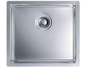 Unterbauspüle ALVEUS QUADRIX 40 mit Ab- und Überlaufgarnitur in Handbetätigung / Unterbau Spüle / Edelstahlspüle