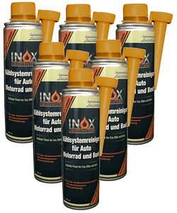 INOX Kühlsystemreiniger Additiv, 6x250ml - Kühlerschutz für Auto, Motor und Boot