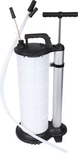 Wiltec Manueller Fluidextraktor mit 9 Liter Tank, Vakuumabsaugpumpe für Öl, Schmierstoffe, Wasser und andere Flüssigkeiten mit 3 Schläuchen, PPC Handpumpe