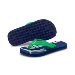PUMA Dětské plážové sandály Toe Separator EPIC Flip v2 PS Uni , Velikost:EUR 32 - UK 13 - 19 CM, Barva:Blue (Electro Blue - Island Green - PW)
