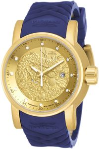 Invicta S1 Rally 18215 Herren armbanduhr - Automatikuhr - Edelstahl mit goldenen zifferblat - 48mm