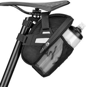 ROCKBROS Satteltasche Fahrrad Fahrradtasche Fahrradsattel Tasche Reflektierend Schwarz Ohne Wasserflasche