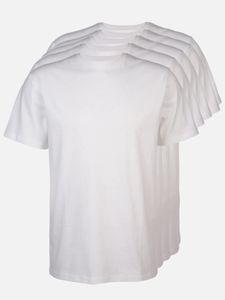 Worker Herren 5er Pack T-Shirt im 5er Pack - Bequemes Rundhals-Shirt aus Baumwolle, Arbeits-Shirt - Ideal für Arbeit und Freizeit, Weiß, Größe XXL