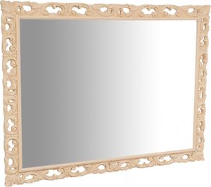 Spiegel barock 170x130x4 cm, Wandspiegel groß mit Holzrahmen, Ganzkörperspiegel, Holz