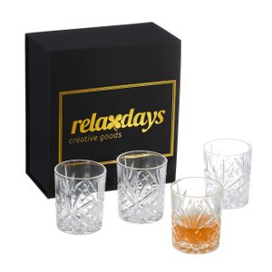 zestaw 4 szklanek do whisky relaxdays