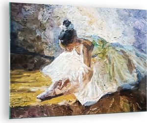Bilder auf glas - Einteilig - Ballerina Mädchen Öl - 70x50cm - Glasbilder - Wandbilder - Bilder - zum Aufhängen bereit - Wanddekoration aus Glas - Glas Bilder - Wandbild auf Glas - GAA70x50-4756