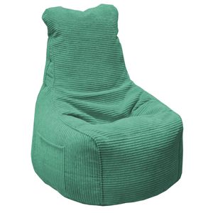 Liadomo Levon Sitzsack mit Cordbezug in Grün, Rückenlehne, Stauraum in Seitentasche