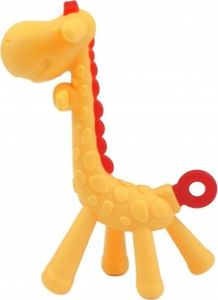 Silikon-Beißring Giraffe gelb und rot / Bocioland