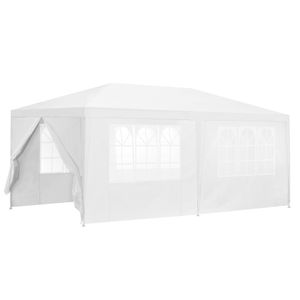 [casa.pro] Pavillon 600x300x255cm Gartenzelt Partyzelt Gartenpavillon Bierzelt Festzelt Weiß